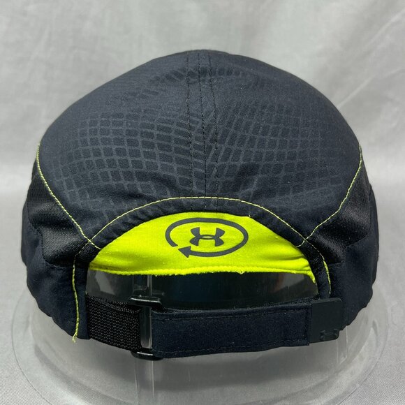 Under Armour 5 Panel Strap Hook Hat Cap Black Cycling Athletic Running Dad Mens - Picture 2 of 15